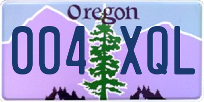 OR license plate 004XQL