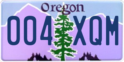OR license plate 004XQM