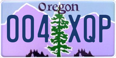OR license plate 004XQP