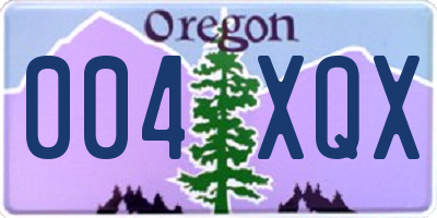 OR license plate 004XQX