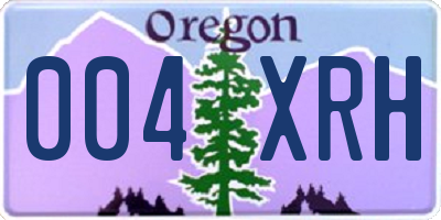 OR license plate 004XRH