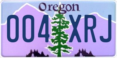 OR license plate 004XRJ