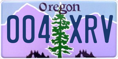 OR license plate 004XRV