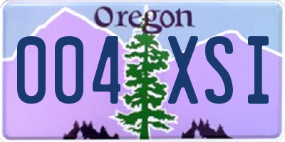 OR license plate 004XSI