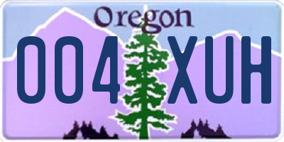 OR license plate 004XUH