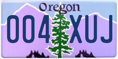 OR license plate 004XUJ