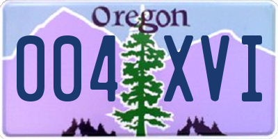 OR license plate 004XVI