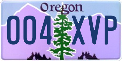OR license plate 004XVP