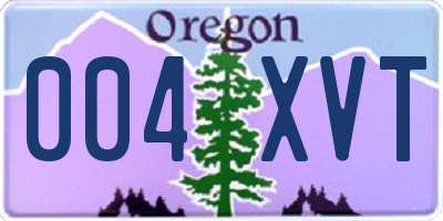 OR license plate 004XVT