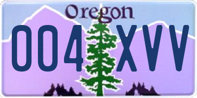 OR license plate 004XVV
