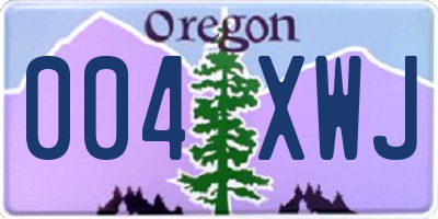 OR license plate 004XWJ