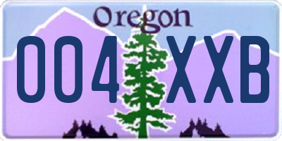 OR license plate 004XXB