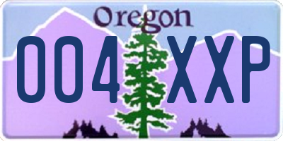 OR license plate 004XXP