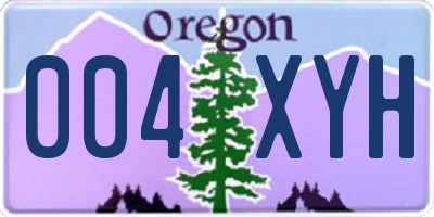 OR license plate 004XYH