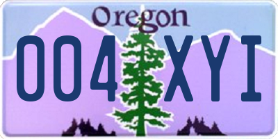 OR license plate 004XYI