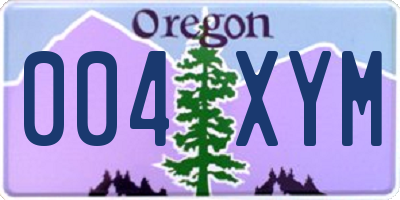 OR license plate 004XYM