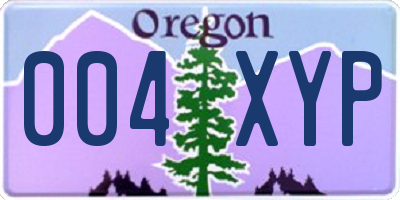 OR license plate 004XYP