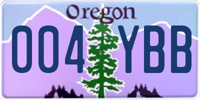OR license plate 004YBB
