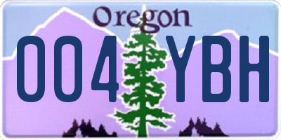 OR license plate 004YBH