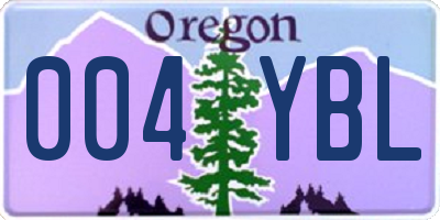 OR license plate 004YBL
