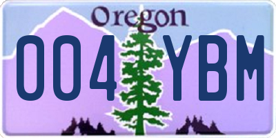 OR license plate 004YBM