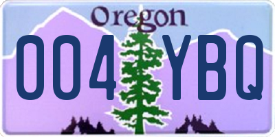 OR license plate 004YBQ