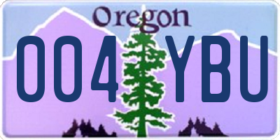 OR license plate 004YBU