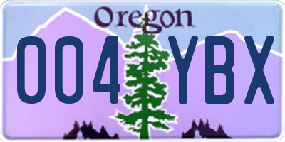 OR license plate 004YBX