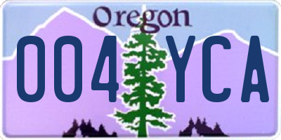 OR license plate 004YCA