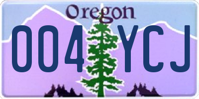 OR license plate 004YCJ