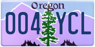 OR license plate 004YCL