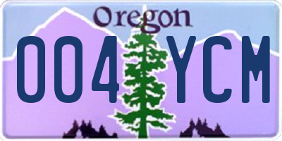 OR license plate 004YCM