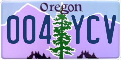 OR license plate 004YCV