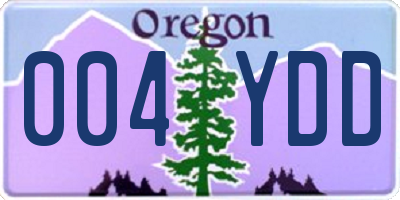 OR license plate 004YDD
