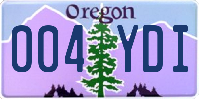 OR license plate 004YDI
