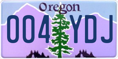 OR license plate 004YDJ