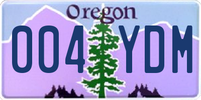 OR license plate 004YDM
