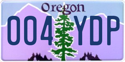 OR license plate 004YDP
