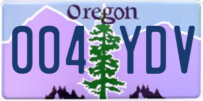 OR license plate 004YDV