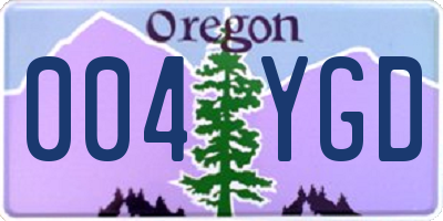 OR license plate 004YGD