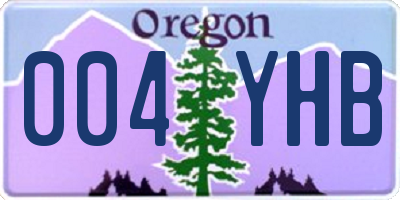 OR license plate 004YHB