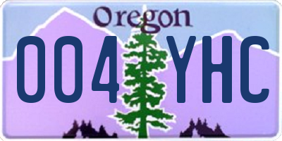 OR license plate 004YHC