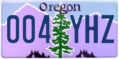 OR license plate 004YHZ