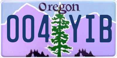 OR license plate 004YIB