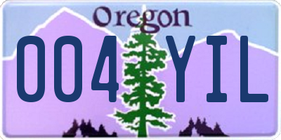 OR license plate 004YIL
