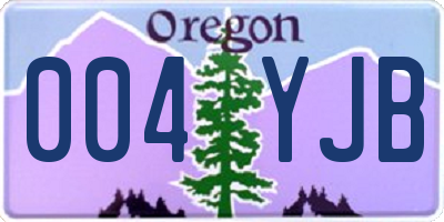 OR license plate 004YJB