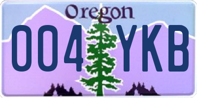 OR license plate 004YKB