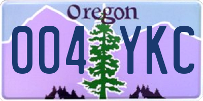 OR license plate 004YKC