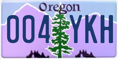 OR license plate 004YKH