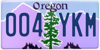 OR license plate 004YKM